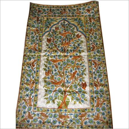 Hand Embroidered Silk Rug