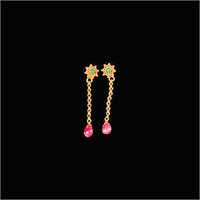Ruby Emerald Earrings