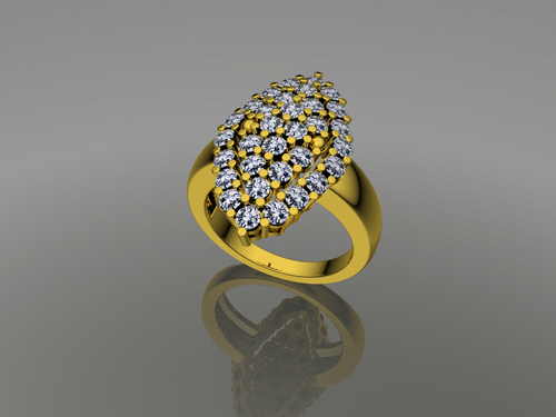 JCT RING 004 - Gold, Size 6-8, 5-10g | VS-SI Clarity Diamond, Pave Setting, Elegant Design