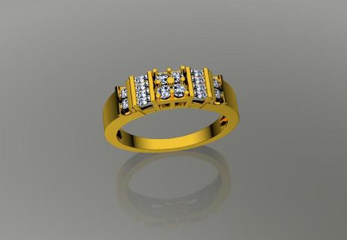 JCT RING 006 - 14K Gold, Size 6-8, 6mm Width | Elegant Design, Diamond Accents, Durable, Fine Craftsmanship