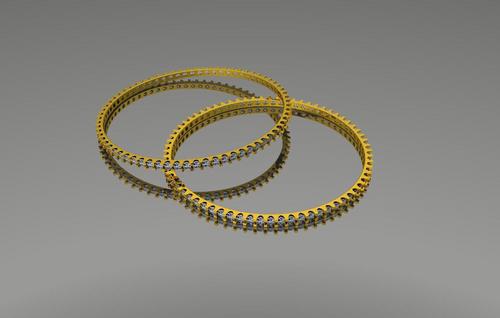JCT Bangle 001 - Metal Alloy, 60-70 mm Diameter, 5-7 mm Width, Gold Plated | Elegant Design, Durable, Stylish, Comfortable Fit