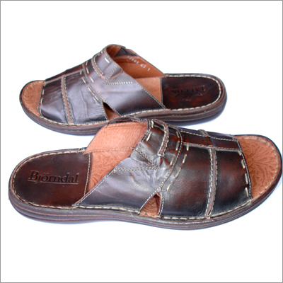 Leather Slippers - Genuine Leather, Brown, Various Sizes | Handcrafted, Breathable, Durable, Slip-On