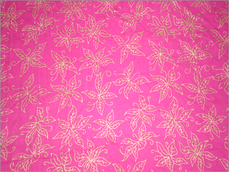 Gold Printed Silk Fabric