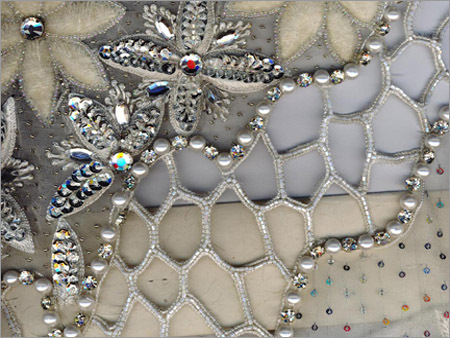 Heavy Embroidery Work On Fabric