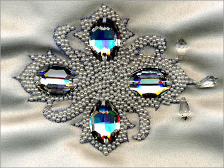 Sequin Embroidery Work On Fabrics