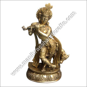 Easy To Install Antique Krishna Statue