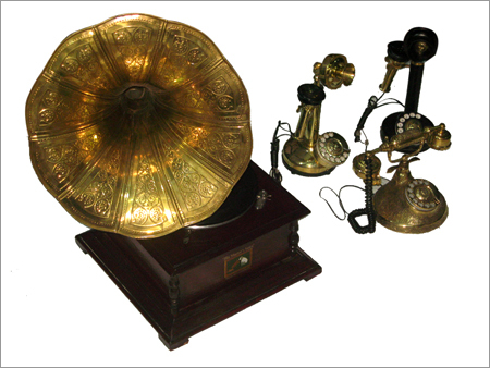 Gramophone & Telephone (Brass)