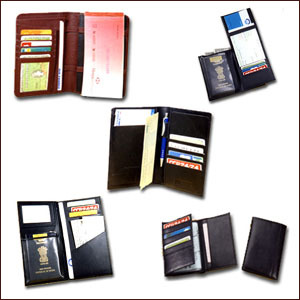 Leather Passport Folders Travel Wallet