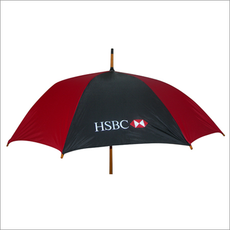 Wooden Umbrella - Polyester and Wood, Close 12" - Open 40", Red Color, 8 Steel Ribs, Durable Wood, Easy Opening, UV Protection, Water Resistant, Stylish Design, Compact Size