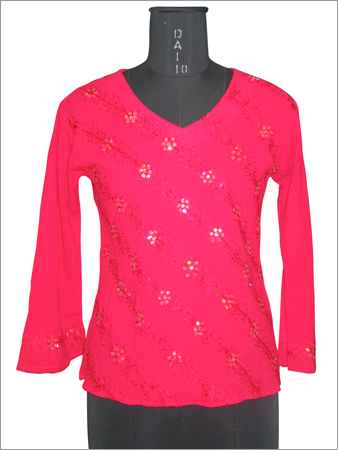 Ladies Kurta with Embroidery & Sequin Work