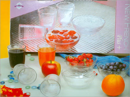 New French Glass & Bowl Set