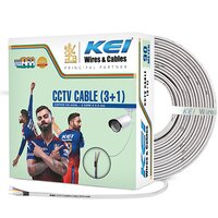 Kei Cctv Camera Cable 3+1,rg59 Copper Jelly Filled Co-axiel,all-in-one Video & Power Cable Cord With Pvc Jacket,high Quality Video Signal, Suitable For Residential,offices,& Hotels Use(white,90 Meter) - Cable Length: 90  Meter (m)