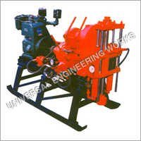 Diamond Core Drilling Machine - 150 Mtrs Capacity, 18 H.p Power, 360o Angle Range, 48 Mm Spindle Bore, 457 Mm Stroke, 4-speed Gearbox | Two Cylinder Air Cooled Kirloskar Engine, Aw Drill Rods
