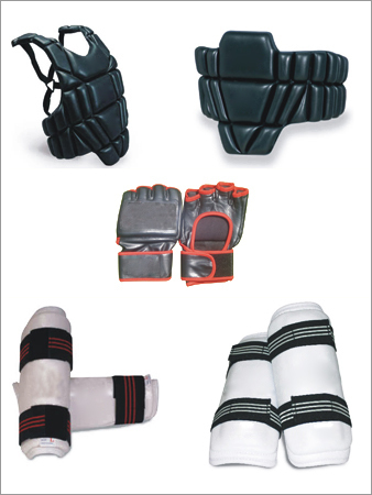 Martial Arts Accessories - Foam, Leather, PU & Lycra, Black, Elastic & Velcro Straps | Impact Protection, Shock Absorption, Lightweight Design