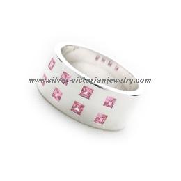silver ring with turmaline
