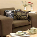 Couch Cushion Cover - Polyester Blend, 16-24 Inches, Brown | Customizable Fit, Durable Fabric, Easy Cleaning, Stylish Design, Damask Pattern