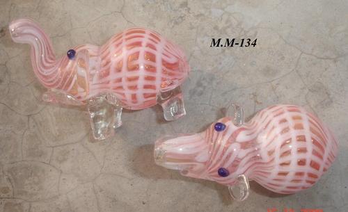 Gold Pink Elephant Smoking Pipes