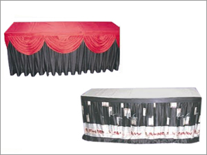 Red And Black Table Frill