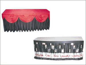 Red And Black Table Frill