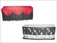 Red And Black Table Frill