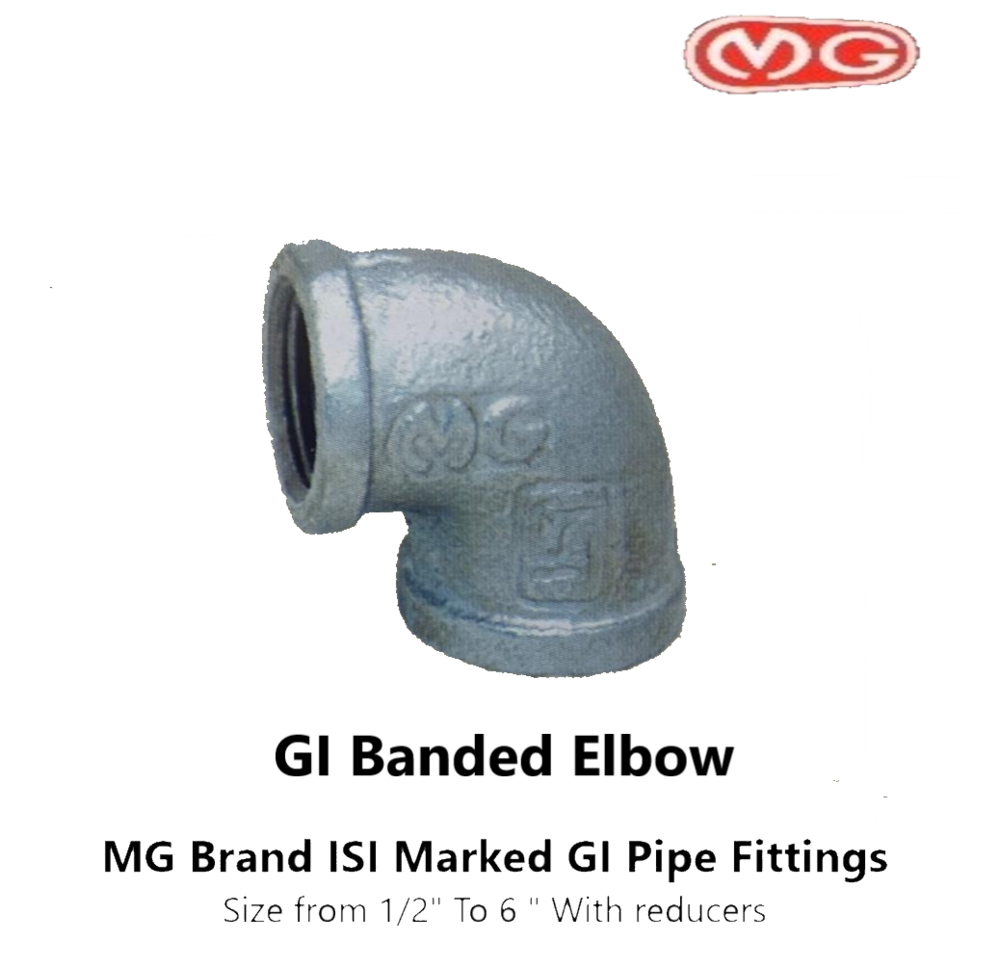 GI Bended Pipe Elbow - Black Heart Malleable Iron 1/2" Size ISO 1879 Standard | Socket Joint Anti-Corrosive High Strength Round Shape