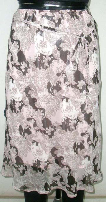 Printed gorgette skirt