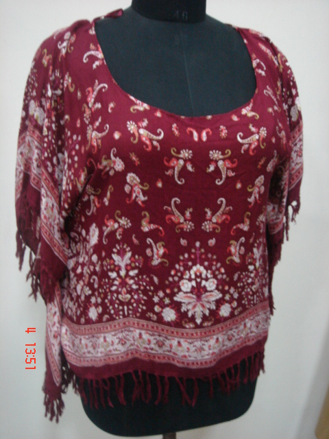 printed poncho
