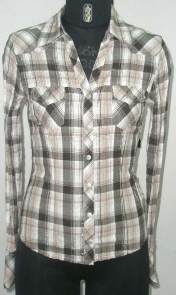 Yarn dyed check Blouse