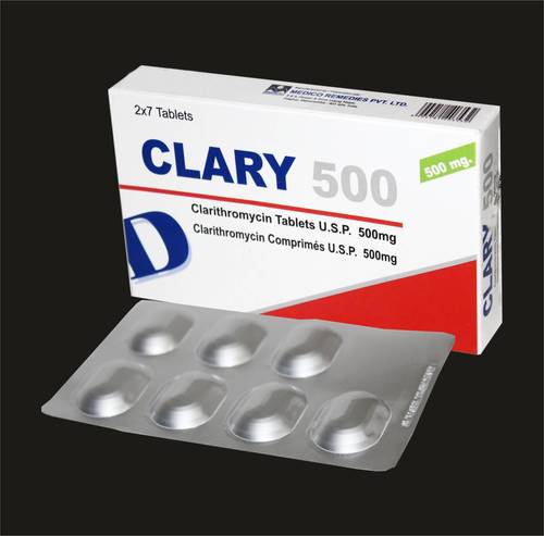 250 - 500 mg Clarithromycin Tablets USP