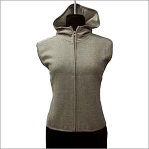 Ladies Sleeveless Hooded Jacket