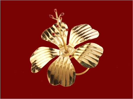 Gold Flower - 24K Gold, Variable Dimensions | Hallmarked, Pure Gold, Polished Finish, Fashion Jewelry