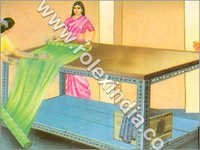 Garment Table - Steel Frame, Versatile Industrial Usage with Smooth Edges for Safe Fabric Display