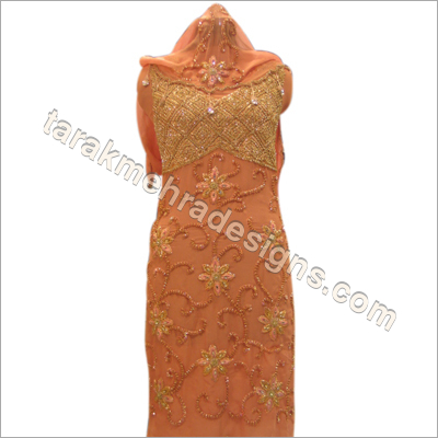 Suit Material with Zari Embroidery Work
