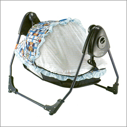 Sky Blue Automatic Baby Cradles