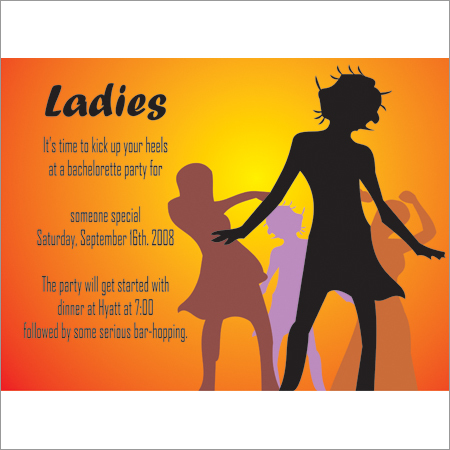 Special Invitation Cards Designs - Card Stock, Various Sizes, Orange | Custom Design, Party Invitations, Digital Printing