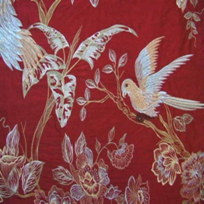 Nature Inspired Design On Silk Fabric