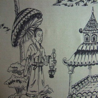 Contemporary Print Design On Silk Fabric
