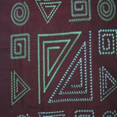 Geometrical Design Embroidery On Silk