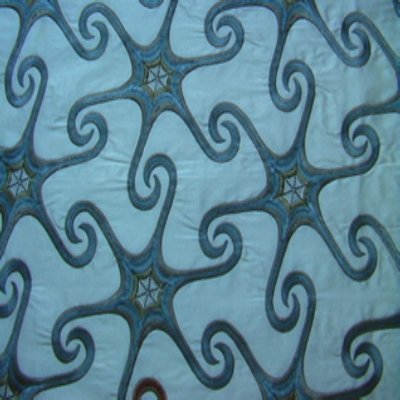 Modern Geometrical Design On Silk