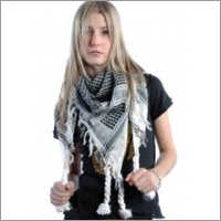 Shemagh Scarves - Cotton, 100x100 Cm, Grey | Durable, Soft Fabric, Fringe Design, Multiple Colors & Patterns For Versatile Style