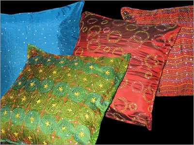 Hand Embroidered Silk Cushions