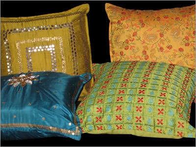 Silk Cushion Covers with Sequence work