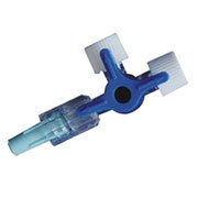 3 WAY STOP COCK - Polycarbonate, Blue Color, Universal 6% Luer Taper | Integrated Tubing, Transparent Body, Leak-Proof Flow, 3 Connection Points