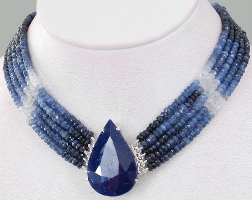 Sapphire Beads Choker Necklace