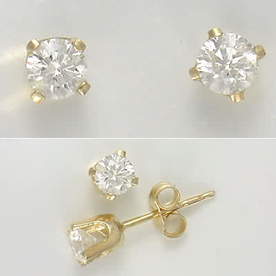 White Gold Stud Earring