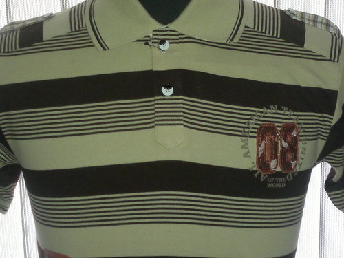 Cotton +Spin Stripe Fancy T-Shirt