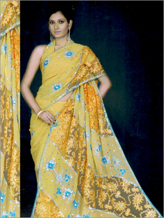 Hand Embroidery Saree