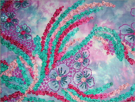 Hand Embroidery Silk Fabrics