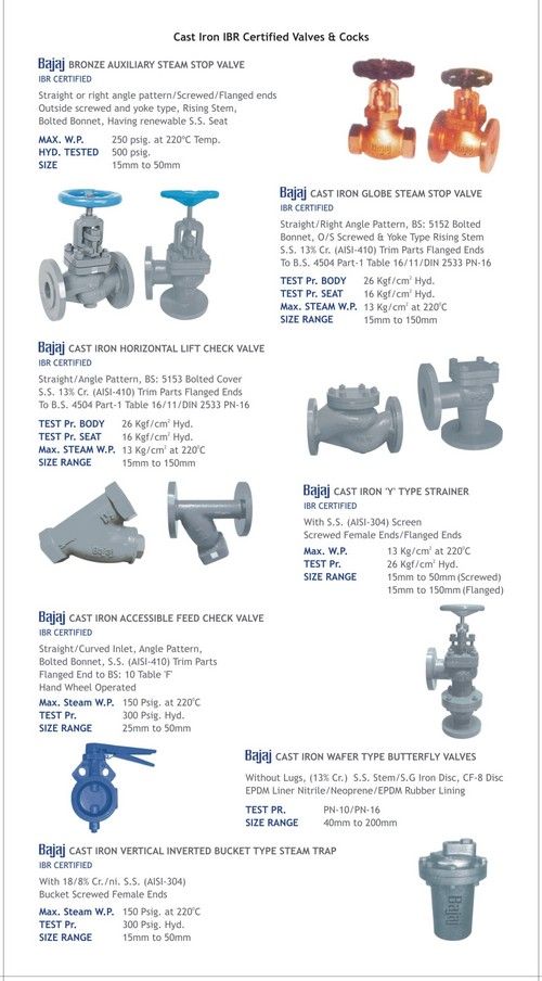 BAJAJ IBR Certified Cast Iron Valves