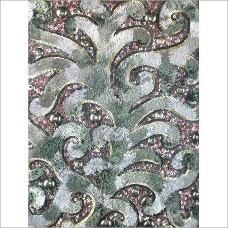 Hand Embroidered Work Fabric